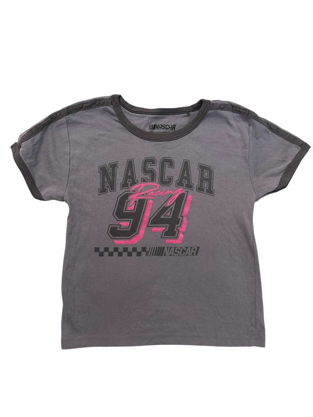 Nascar Racing Gray Tee with Pink '94' Graphic Short sleeve Size M